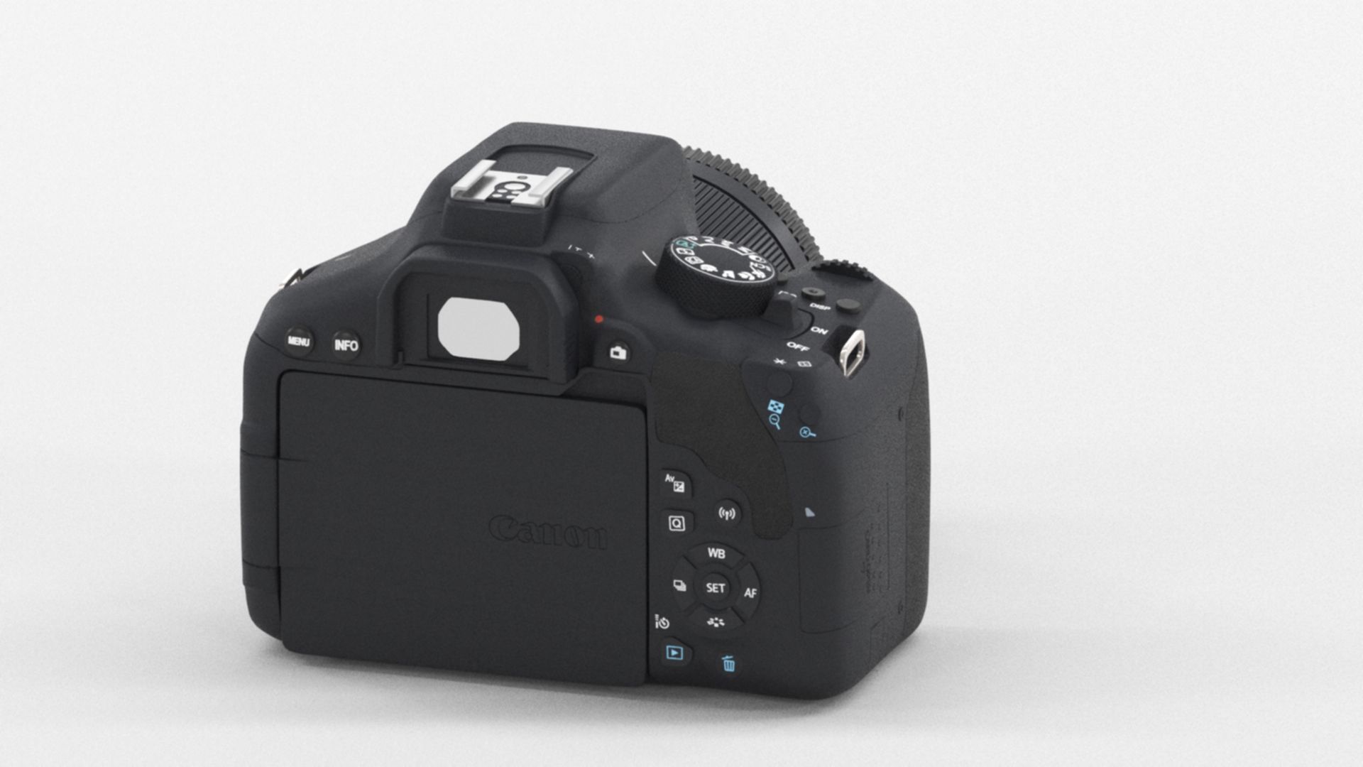 Canon EOS 800D DSLR with EF-S Low-poly 3D model_5