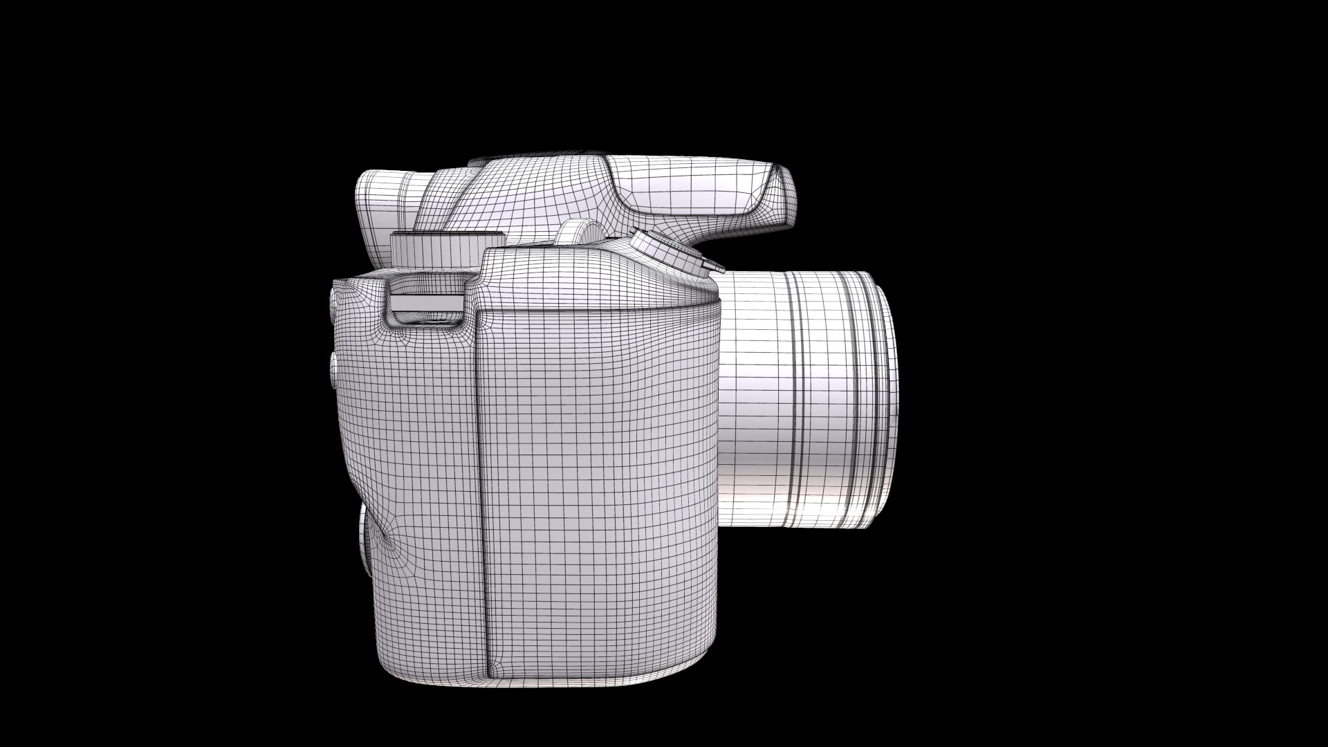 Canon Power Shot Sx70 Hs 4K Uhd Low-poly 3D model_10