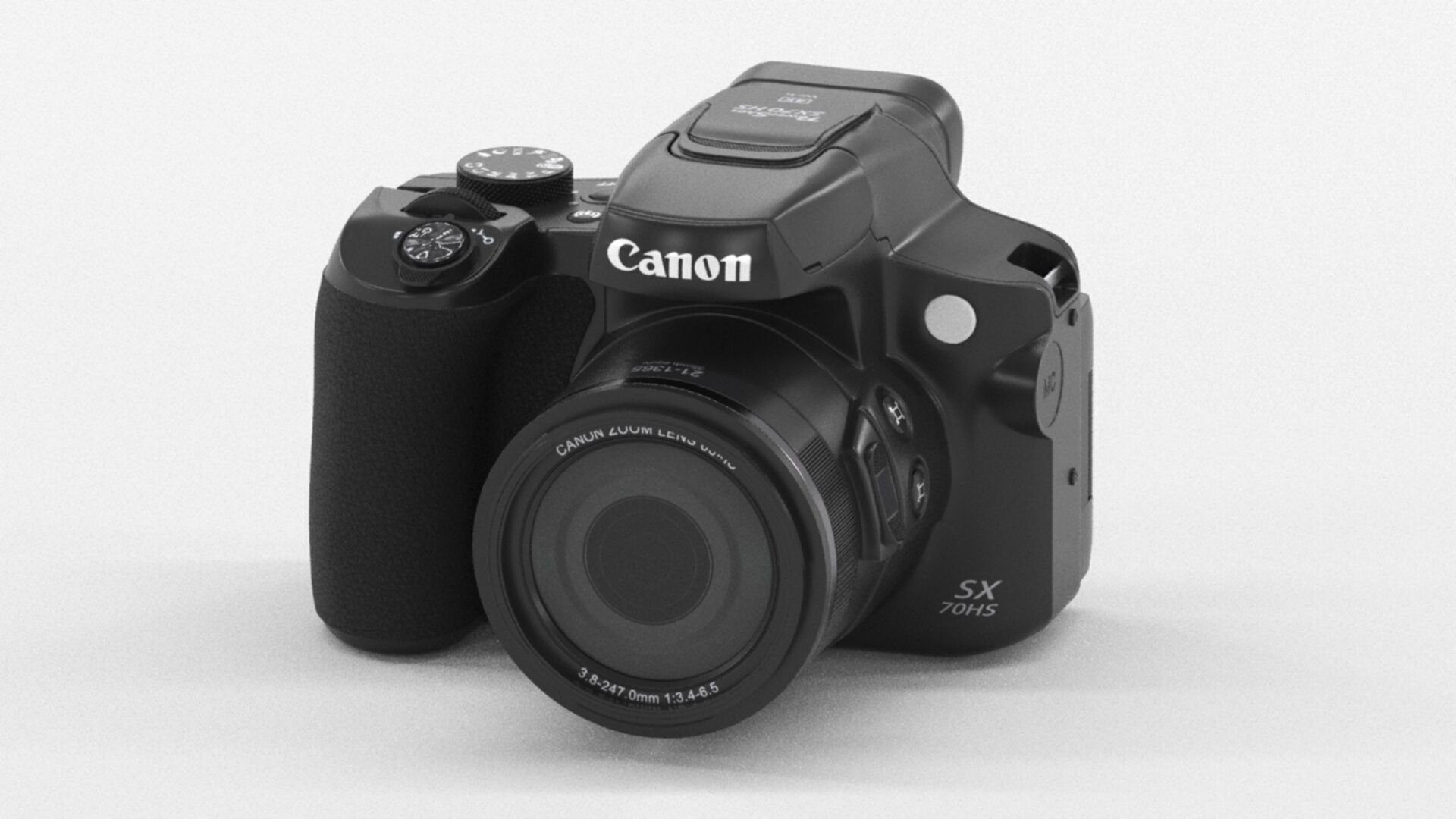 Canon Power Shot Sx70 Hs 4K Uhd Low-poly 3D model_8