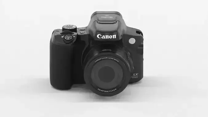 Canon Power Shot Sx70 Hs 4K Uhd Low-poly 3D model