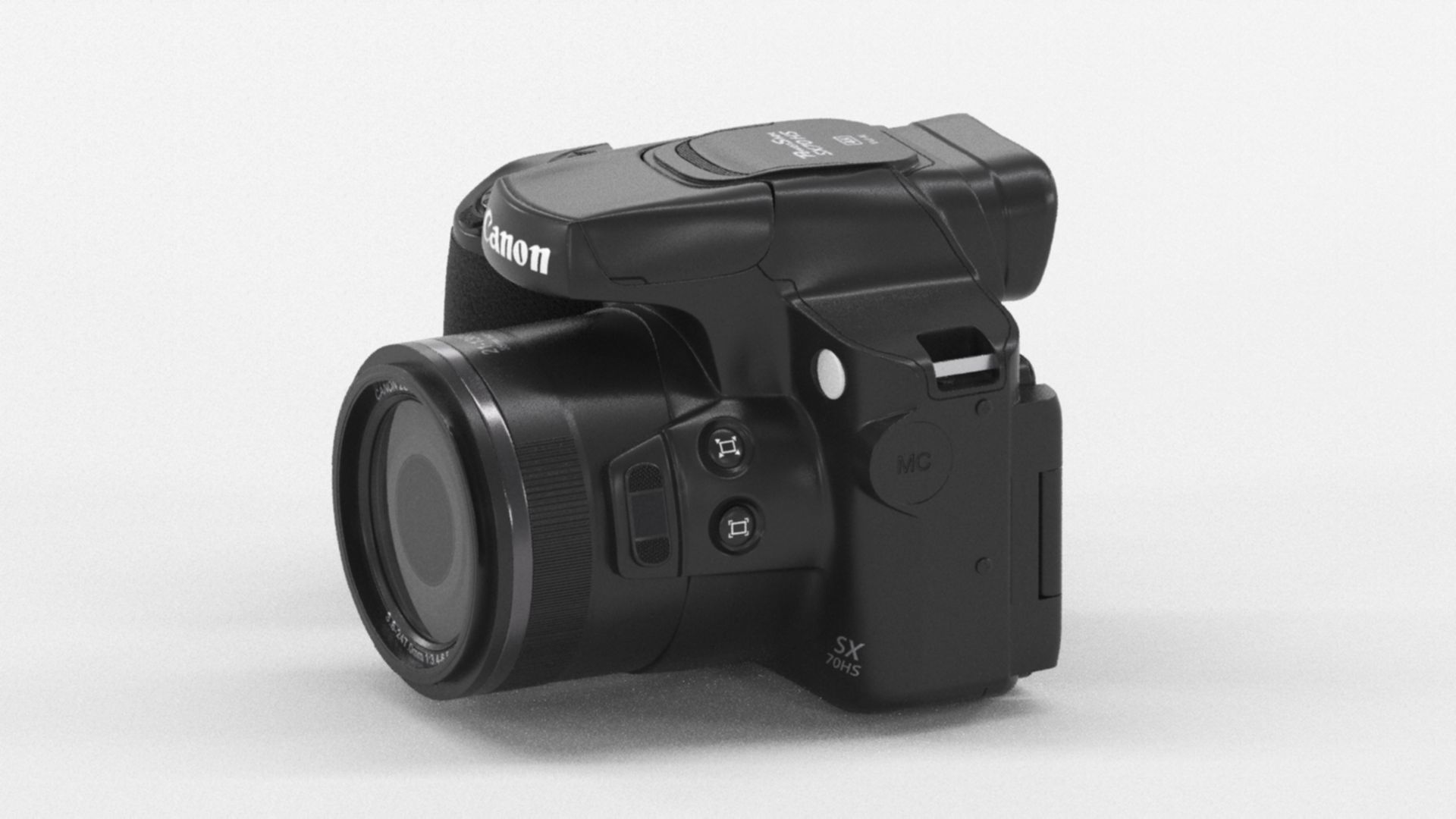 Canon Power Shot Sx70 Hs 4K Uhd Low-poly 3D model_7
