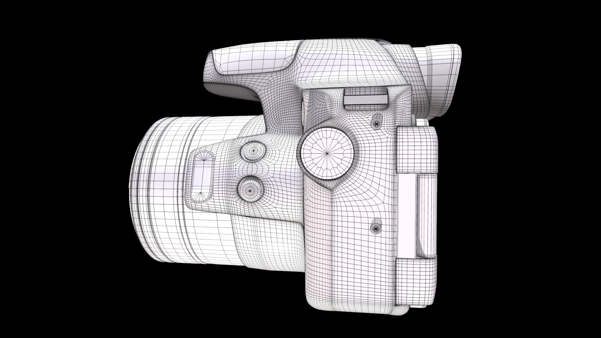 Canon Power Shot Sx70 Hs 4K Uhd Low-poly 3D model_12