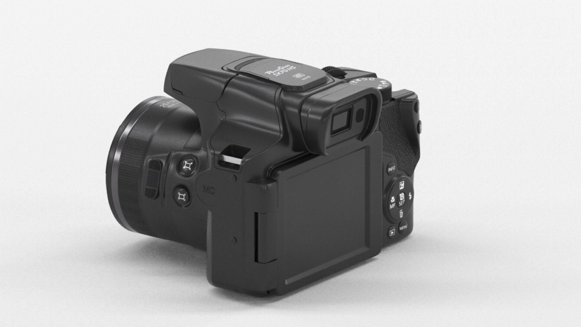 Canon Power Shot Sx70 Hs 4K Uhd Low-poly 3D model_6