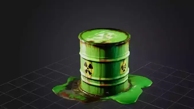 Toxic Spill Barrel 3D model