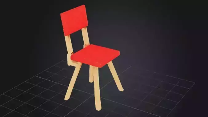 Red Wooden Chair