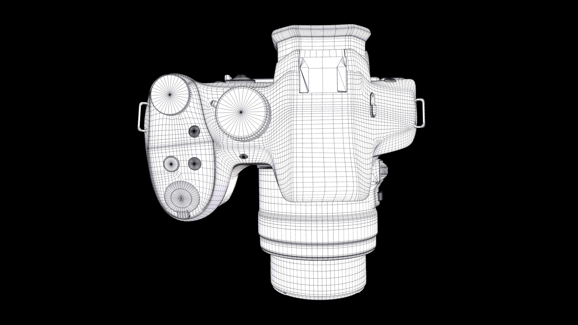 Panasonic Lumix DMC-FZ300EGK Premium Bridge Camera Low-poly 3D model_8