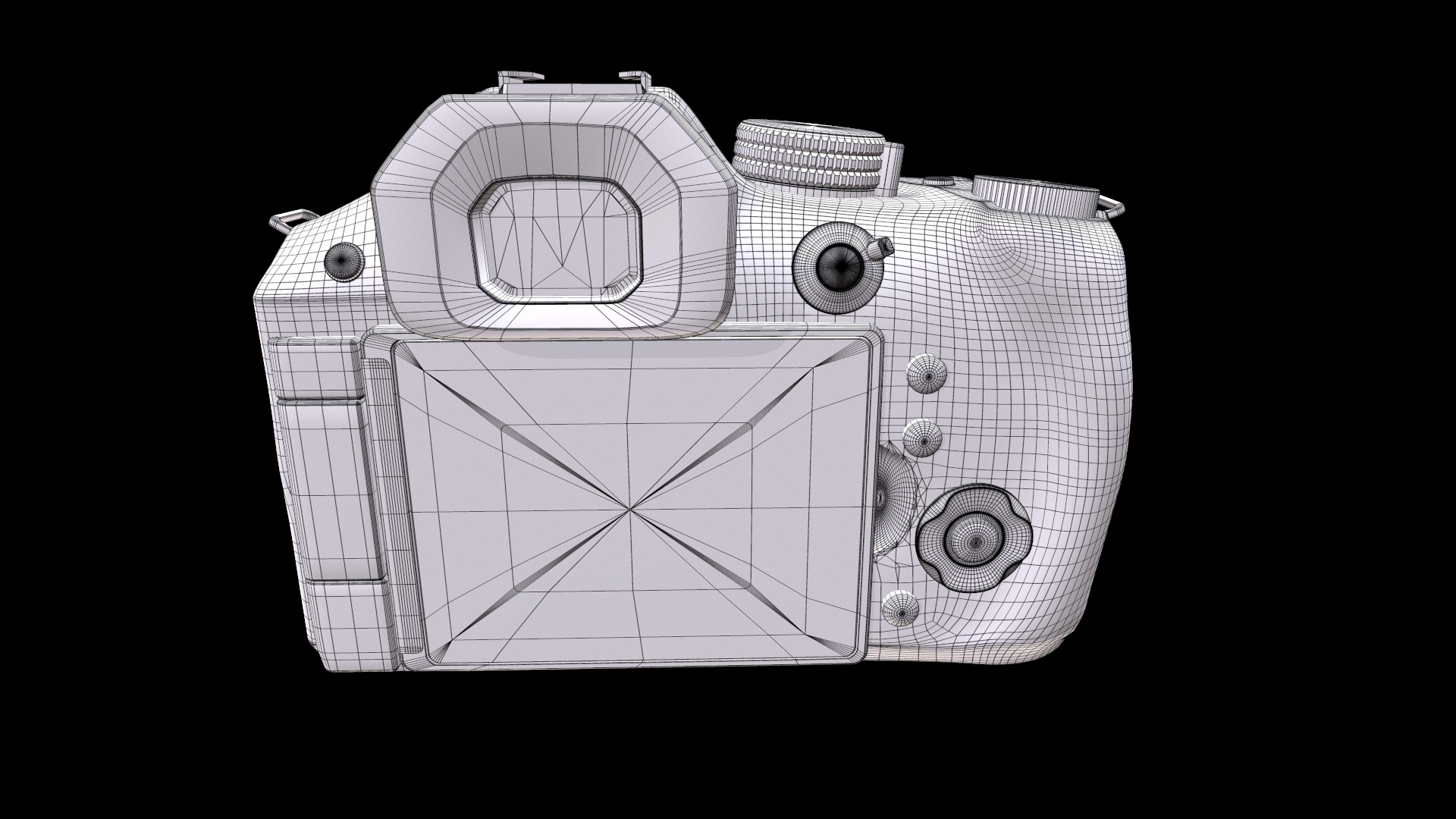 Panasonic Lumix DMC-FZ300EGK Premium Bridge Camera Low-poly 3D model_10