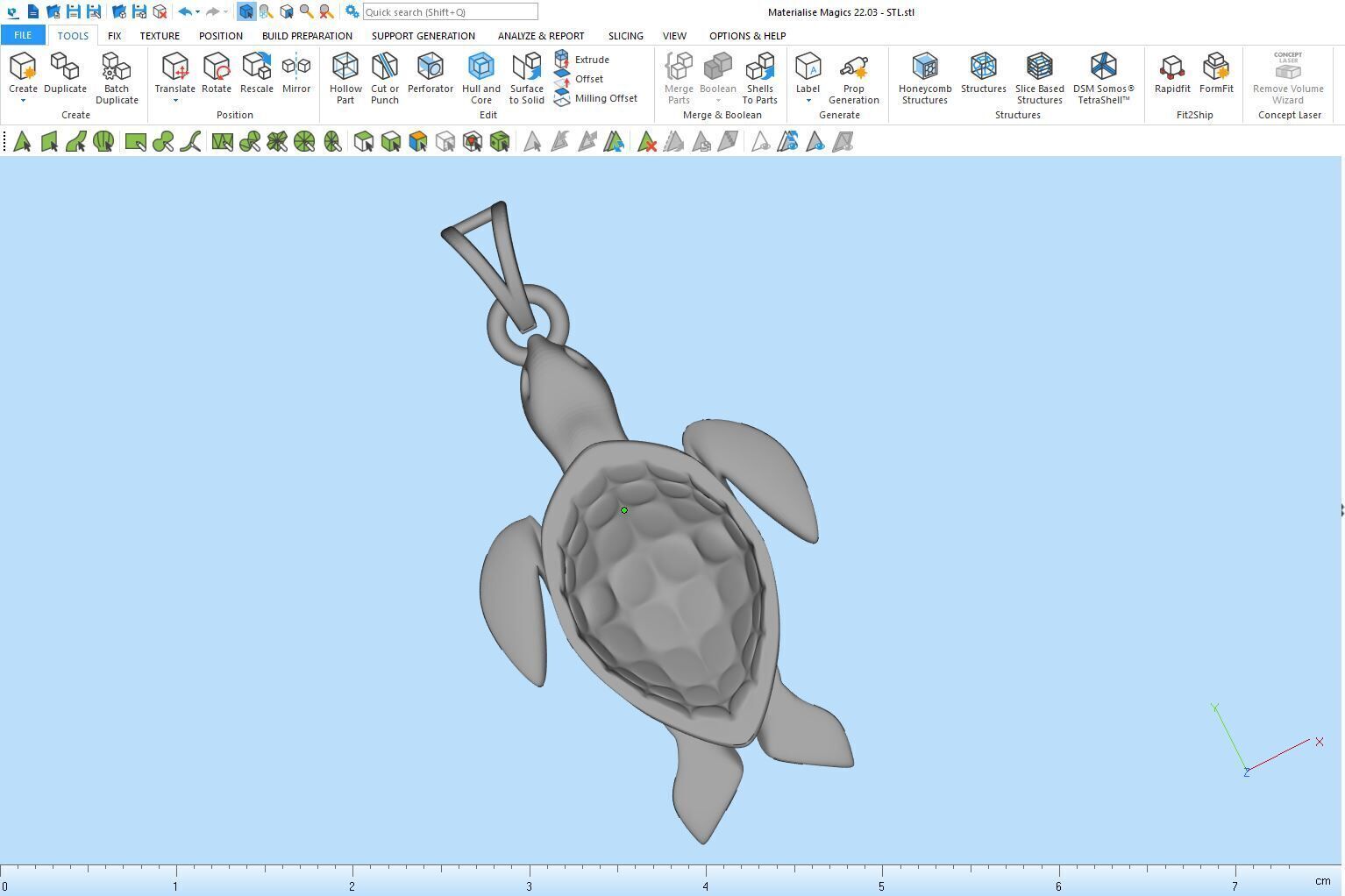 Tortoise Pendant - 0062  3D print model_7