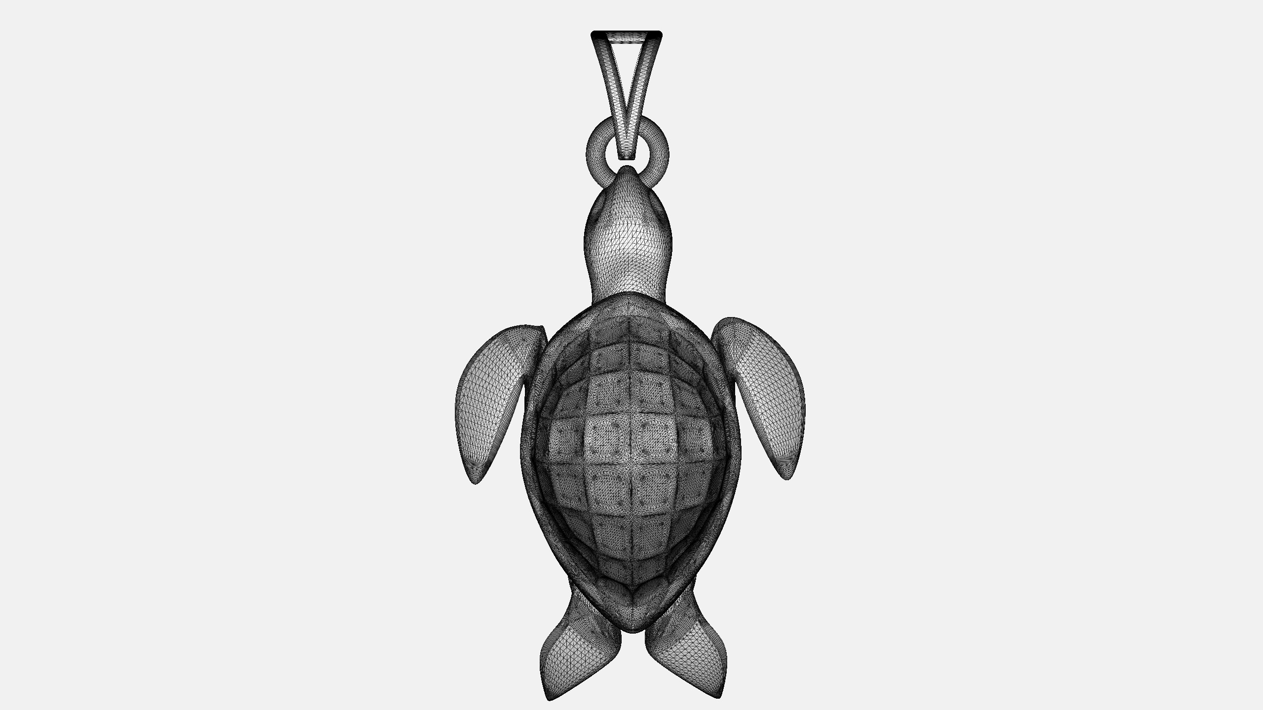 Tortoise Pendant - 0062  3D print model_8