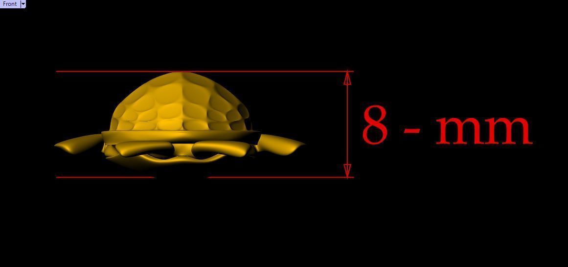 Tortoise Pendant - 0062  3D print model_3
