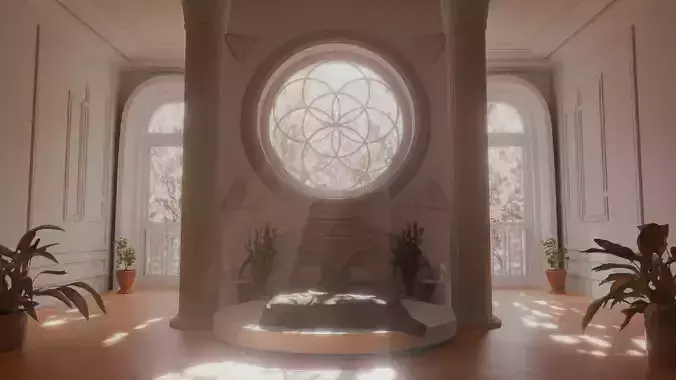 Classic Royal Bedroom Design for Blender