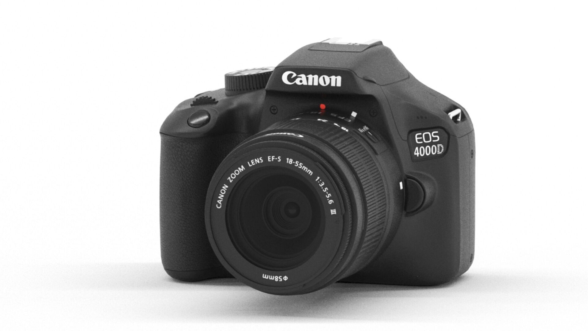 Canon EOS 4000D  Low-poly 3D model_8