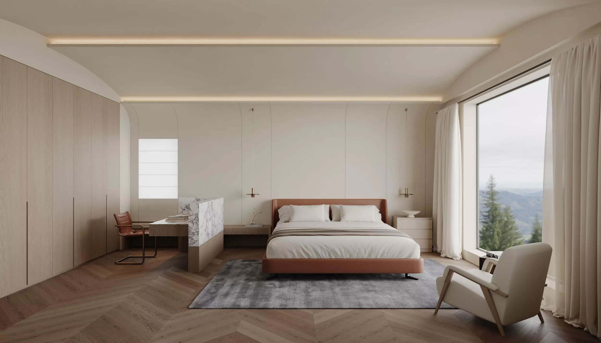 Bedroom interior scenes 3D model_0