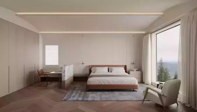 Bedroom interior scenes 3D model