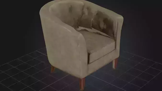 Worn Armchair