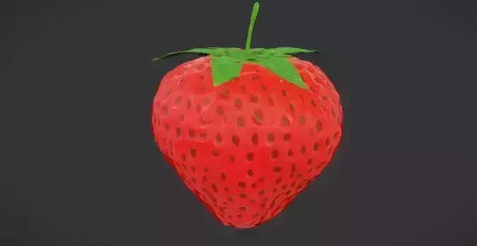 Strawberry Delight 3D Game Ready Model