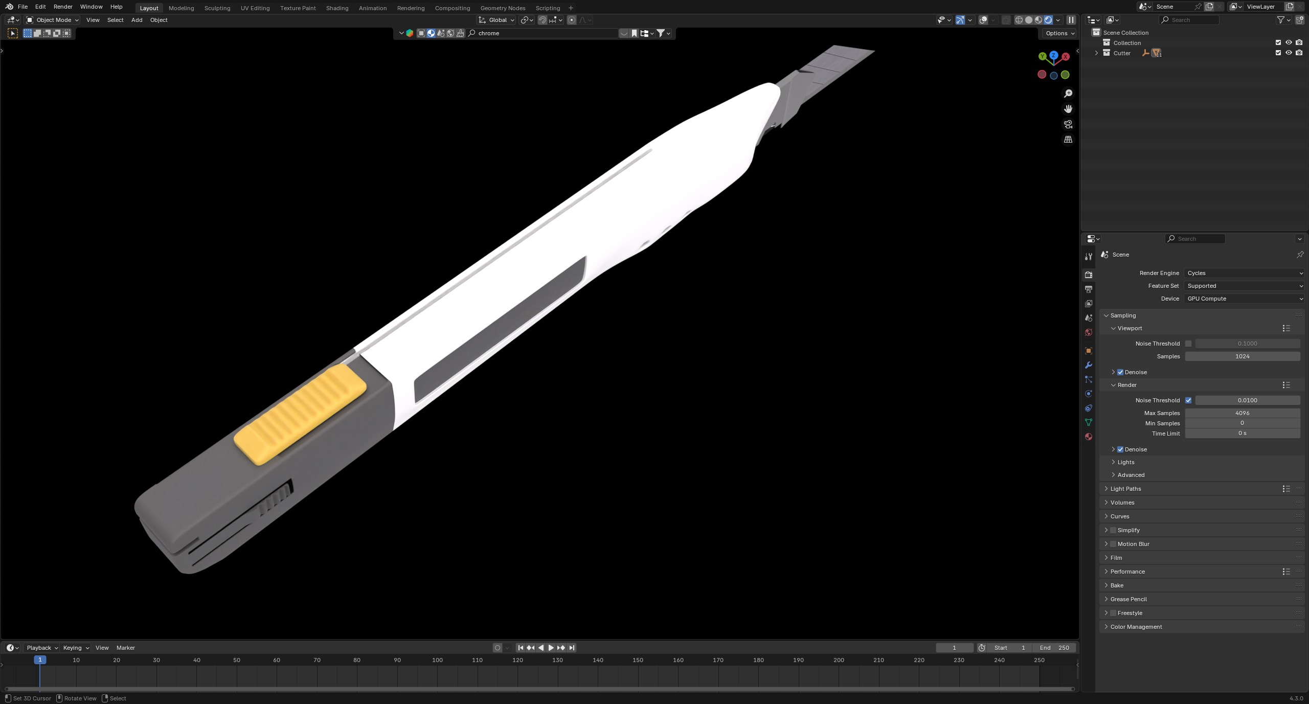 Box Cutter 3D model_3