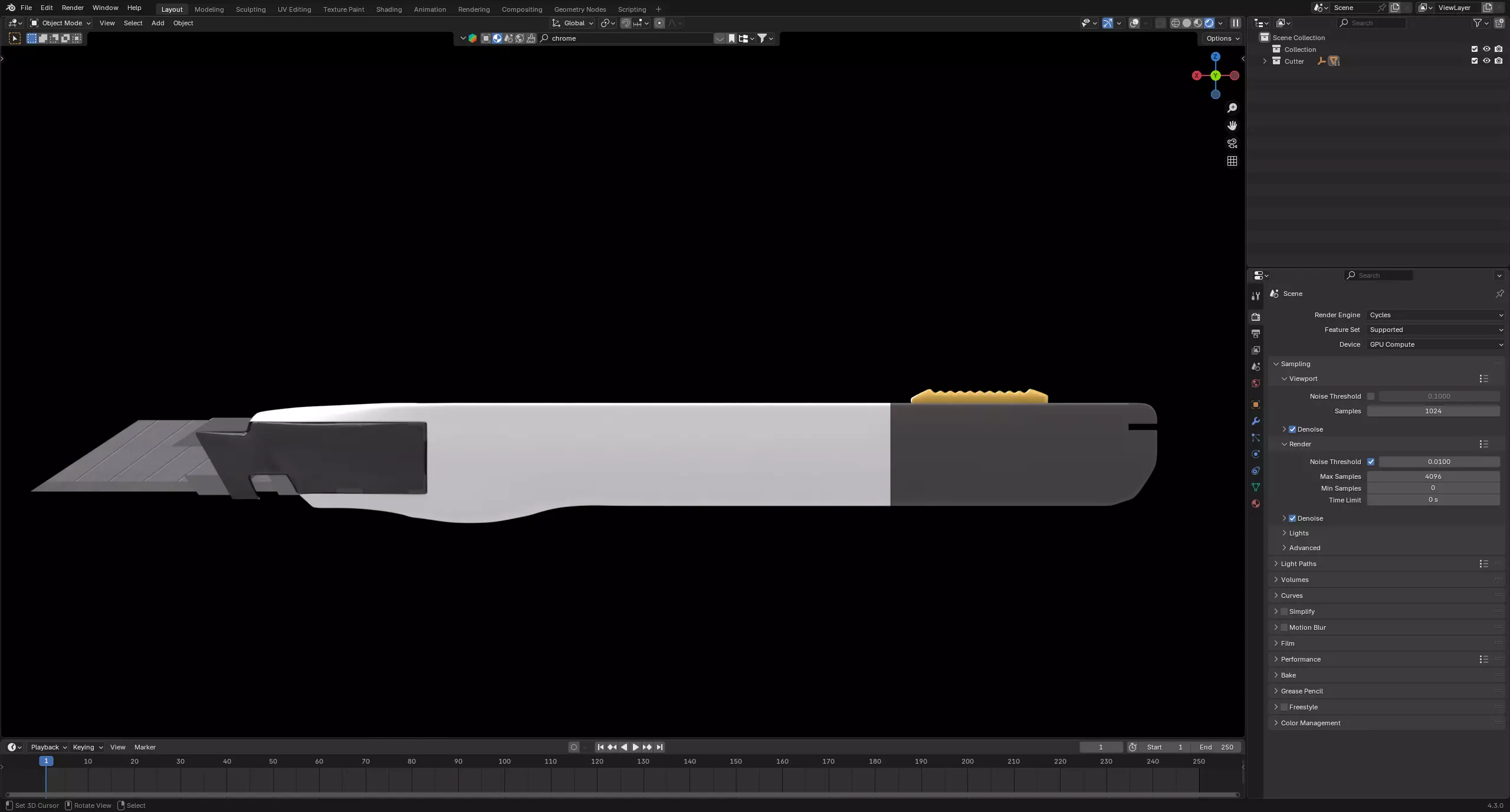 Box Cutter 3D model_0