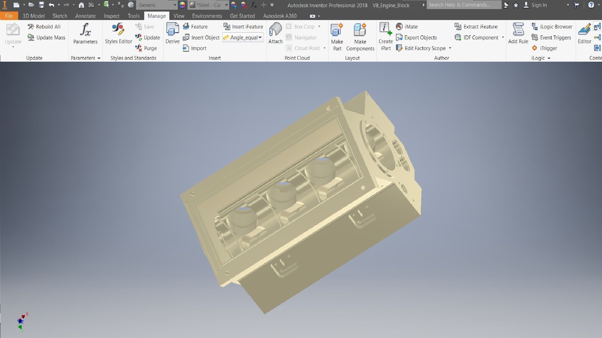 V8 Engine Block  3D model_6