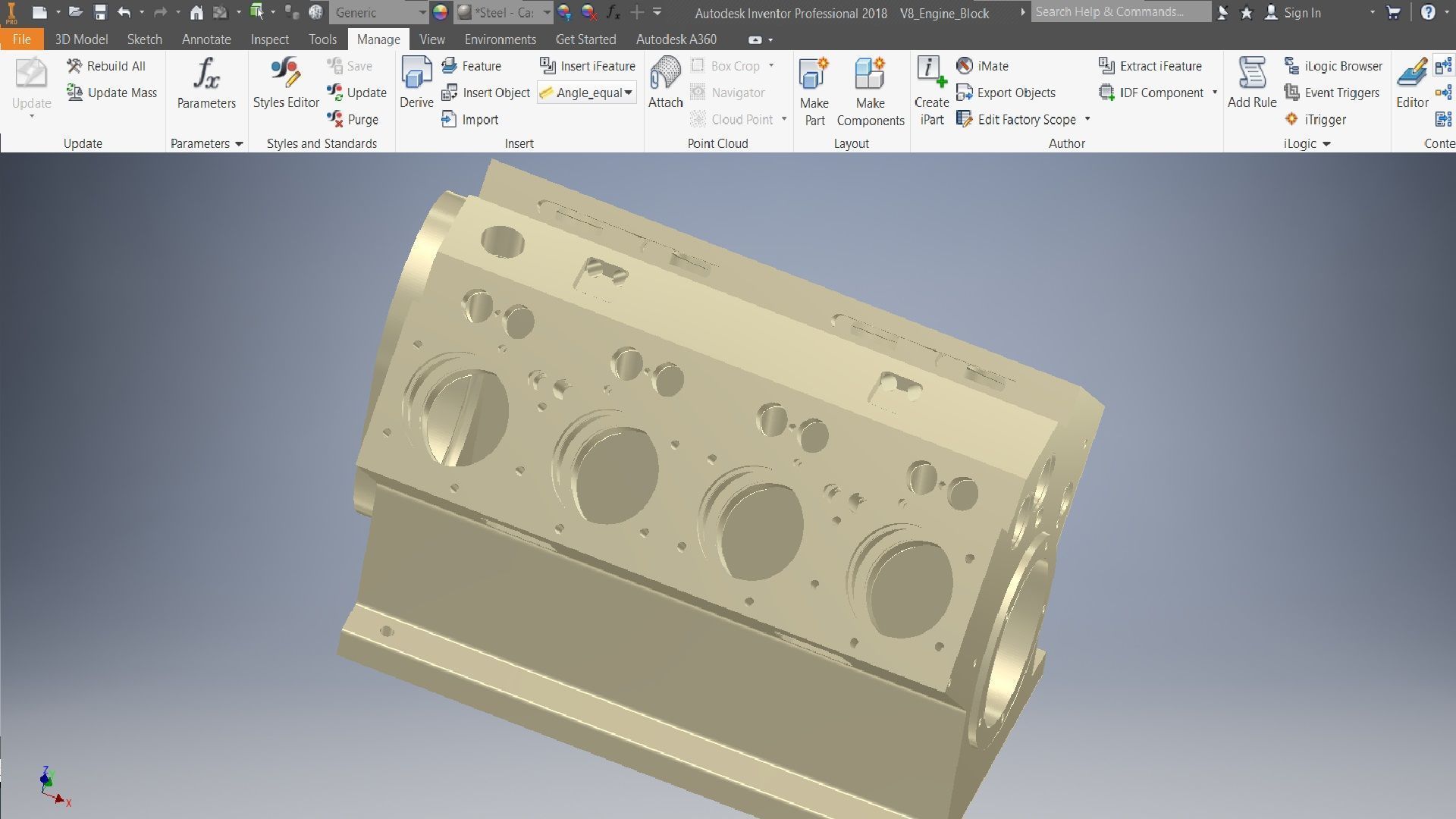 V8 Engine Block  3D model_2