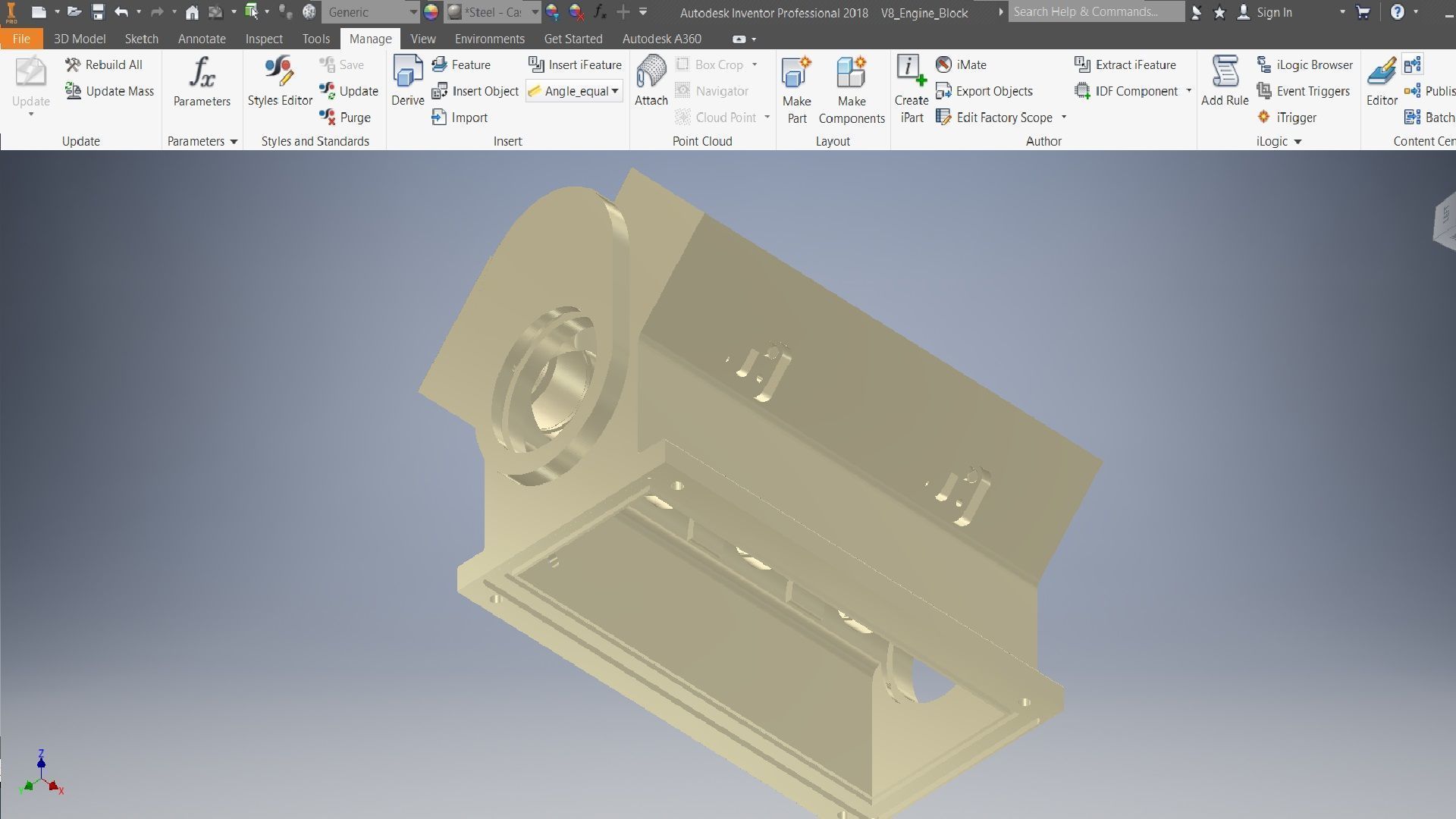 V8 Engine Block  3D model_3