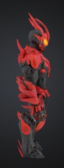 3D toy figure inspired by Kamen Rider 3D model_2