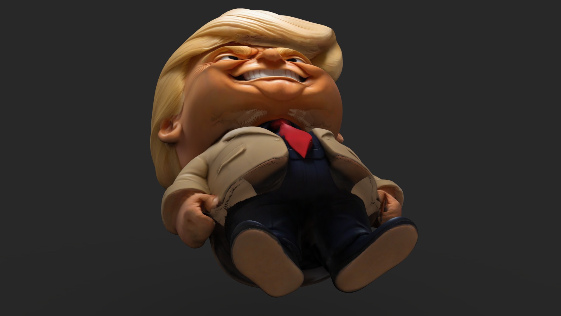 Donald Trump Toy Low-poly 3D model_8
