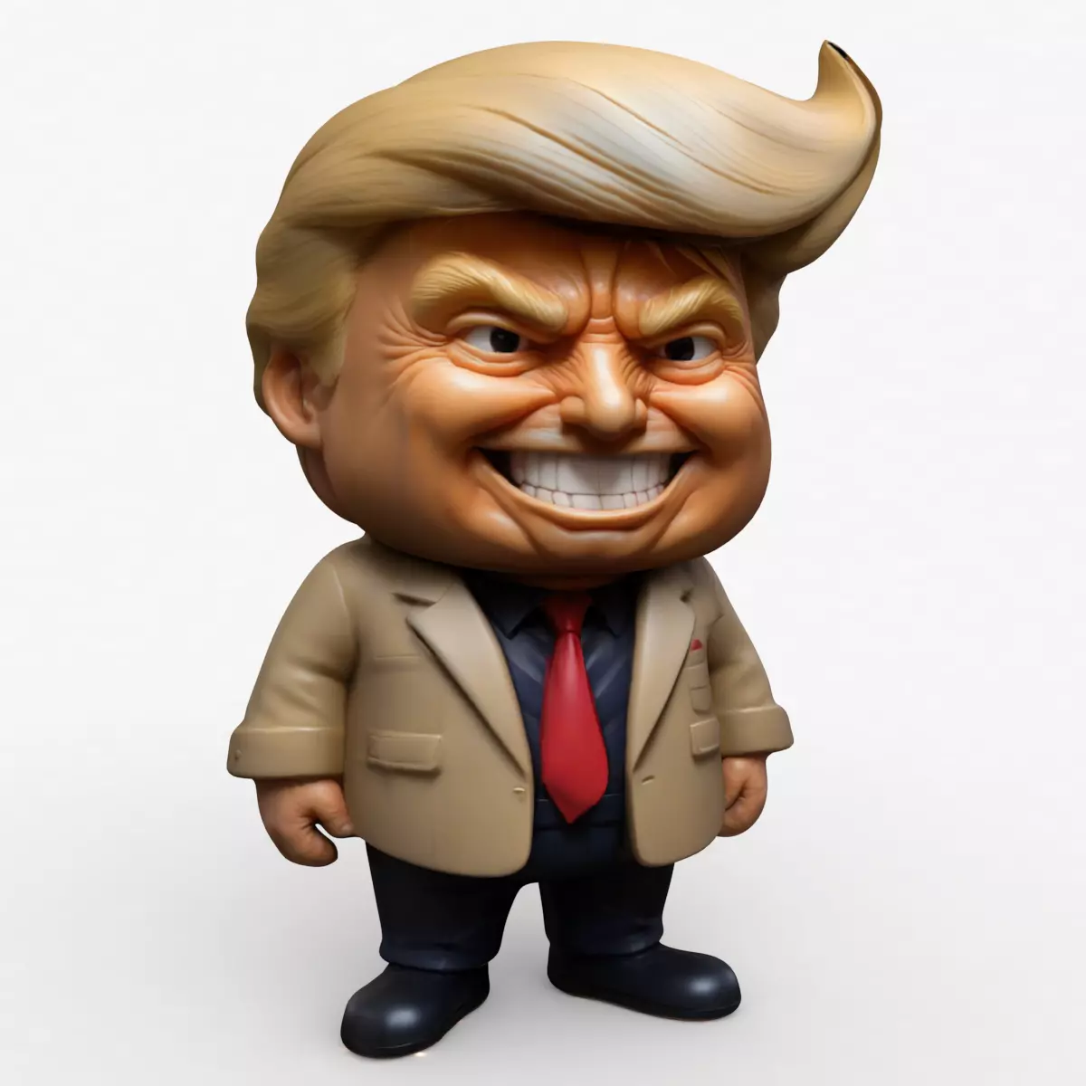 Donald Trump Toy Low-poly 3D model_0