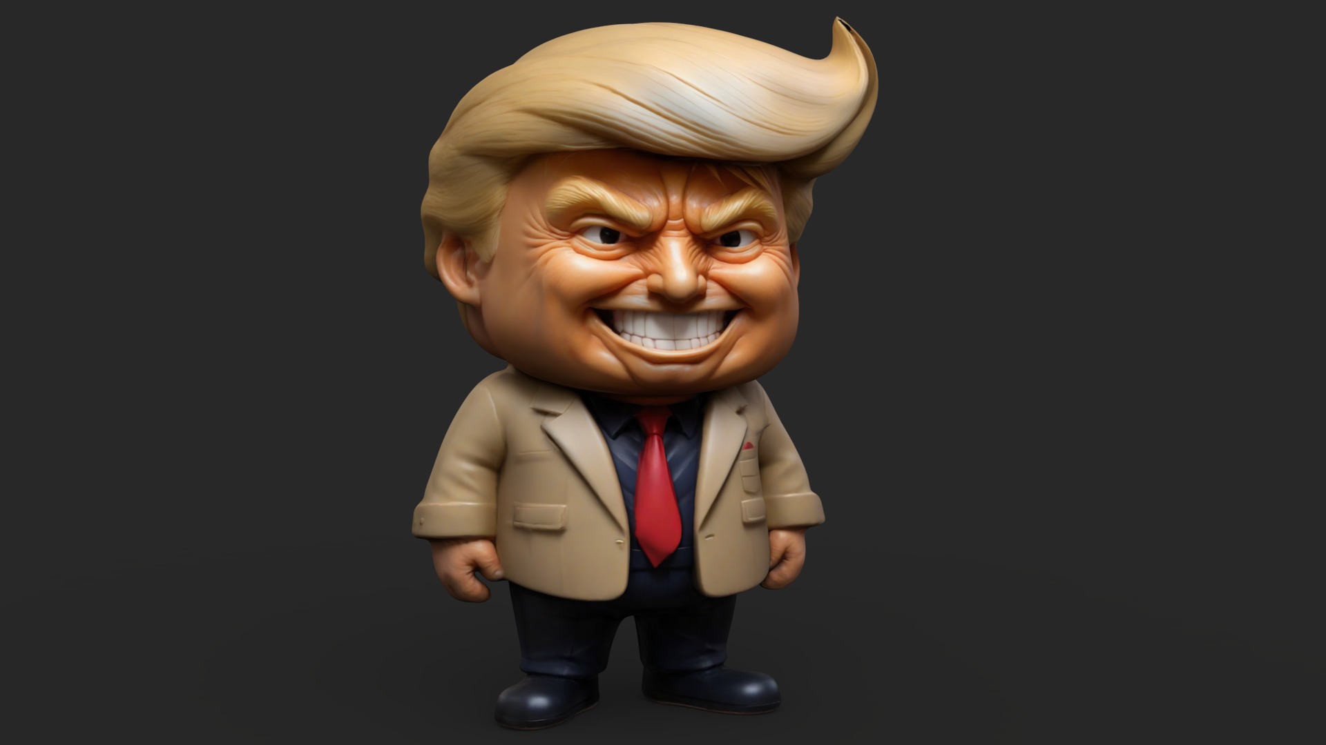 Donald Trump Toy Low-poly 3D model_2