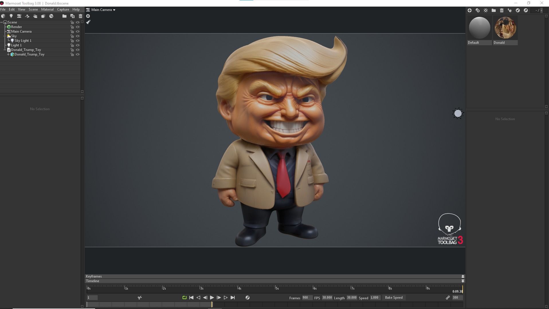 Donald Trump Toy Low-poly 3D model_17