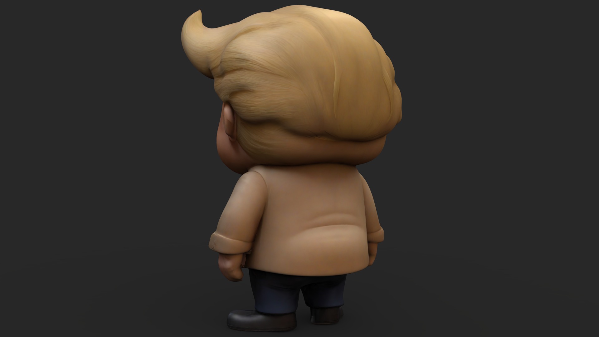 Donald Trump Toy Low-poly 3D model_4