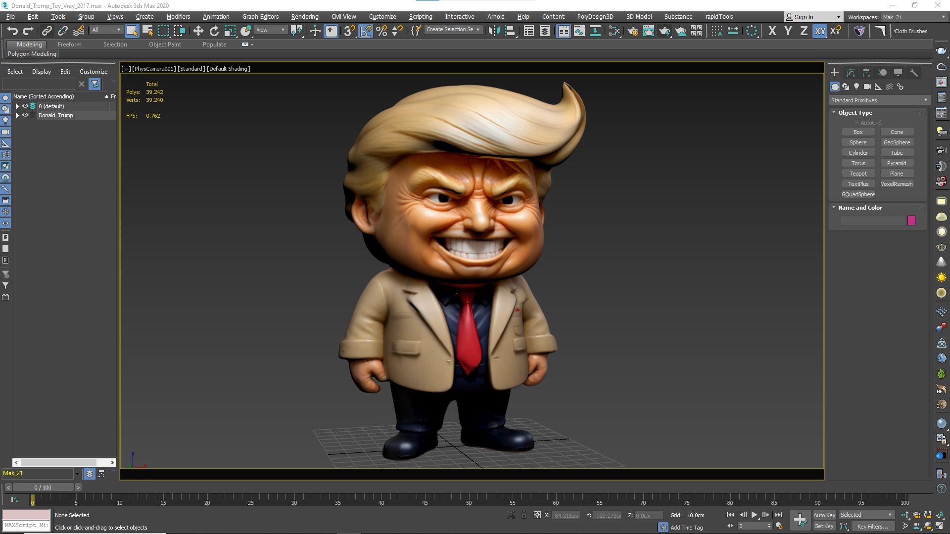 Donald Trump Toy Low-poly 3D model_15