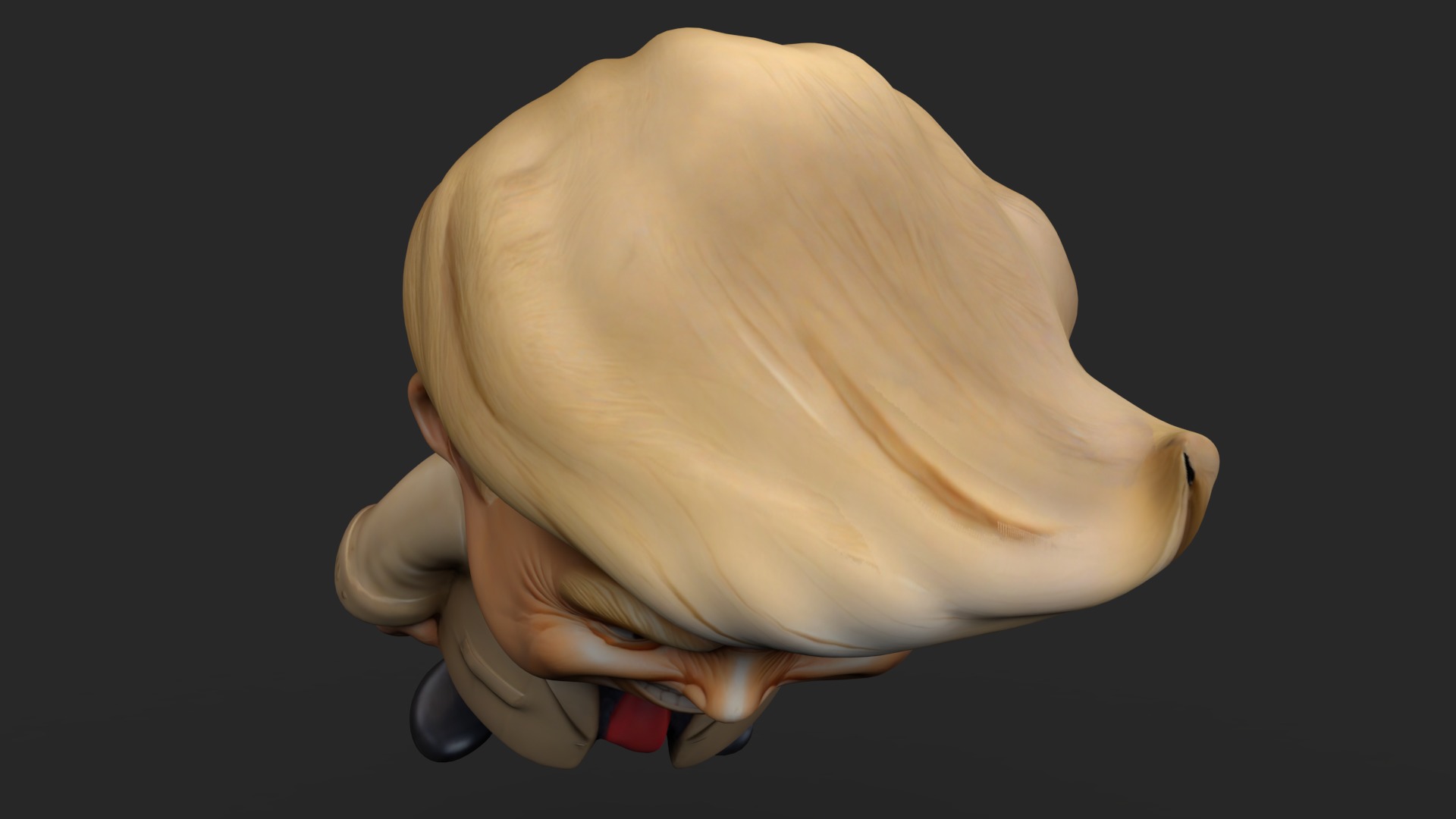 Donald Trump Toy Low-poly 3D model_7