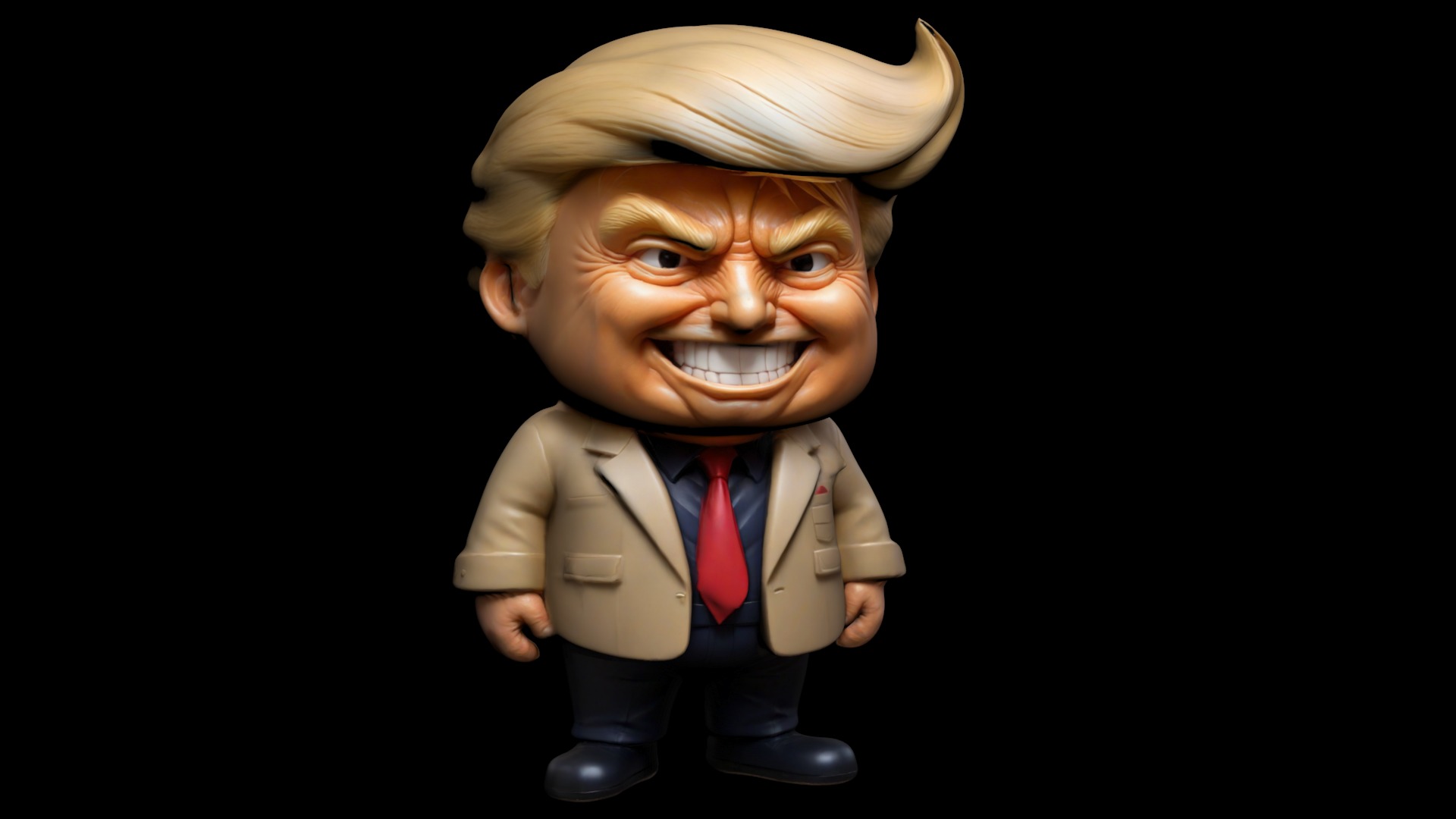 Donald Trump Toy Low-poly 3D model_10