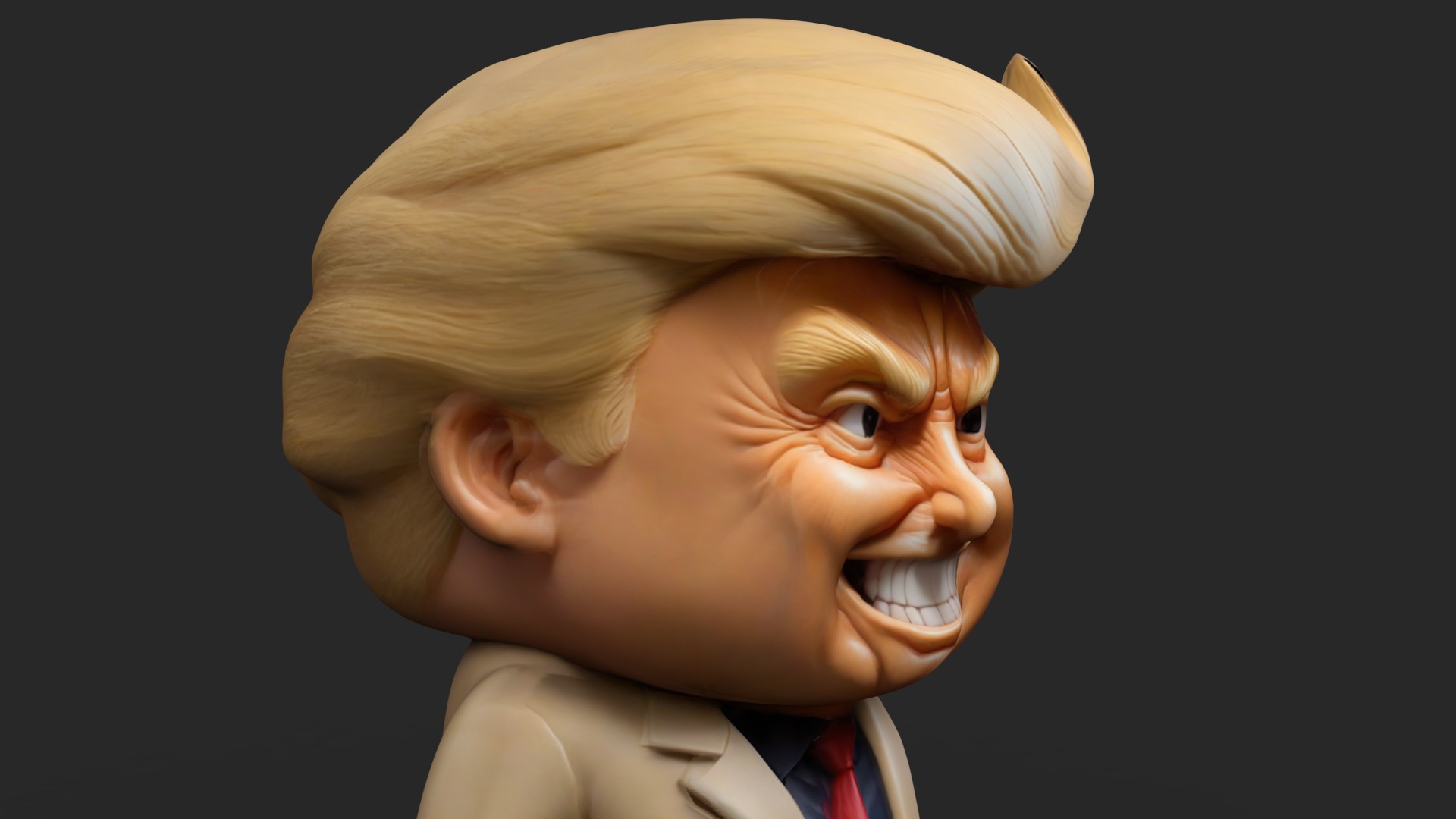 Donald Trump Toy Low-poly 3D model_9