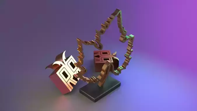 Leafy Flow Desk Decor 3D print model