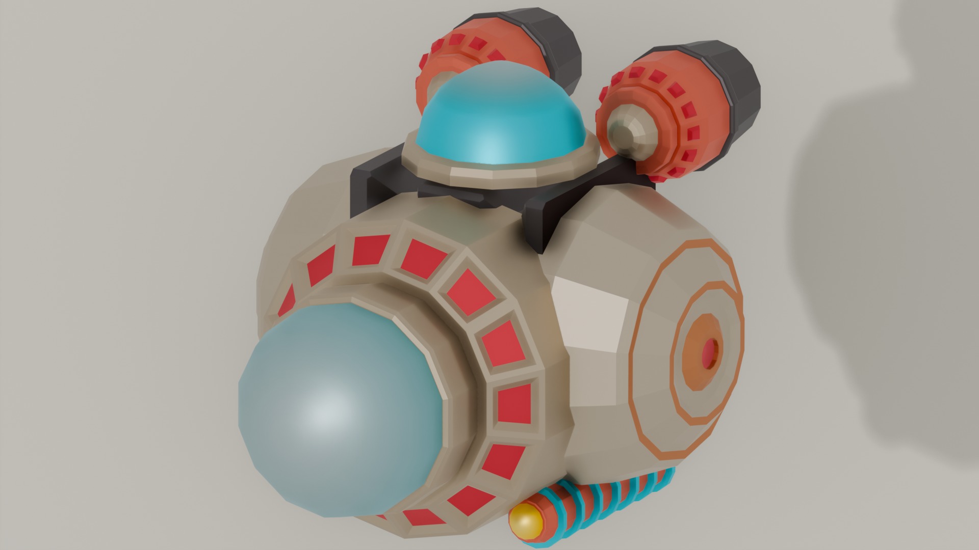 Space Ships Packs Low Poly Low-poly 3D model_4