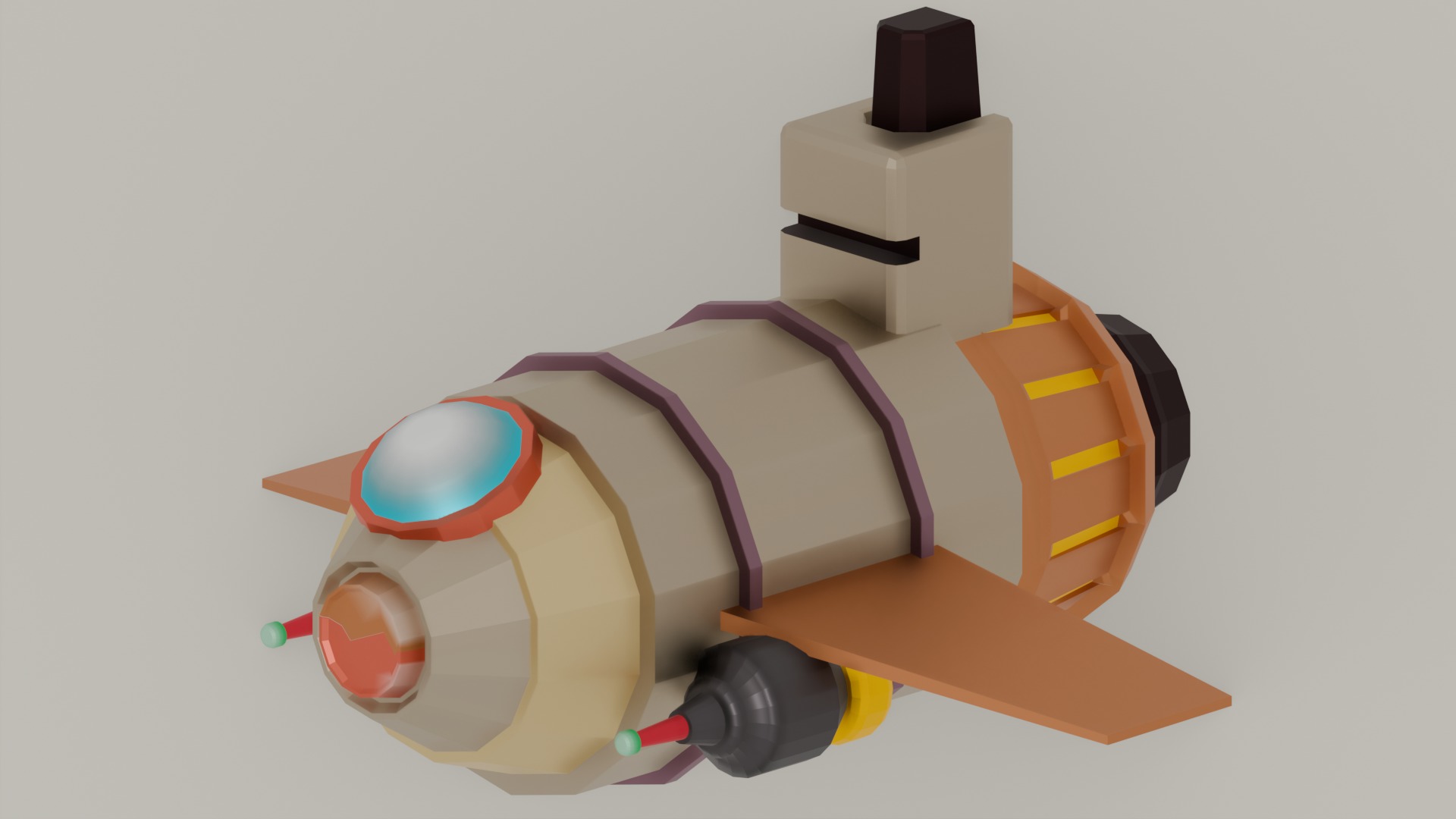 Space Ships Packs Low Poly Low-poly 3D model_2