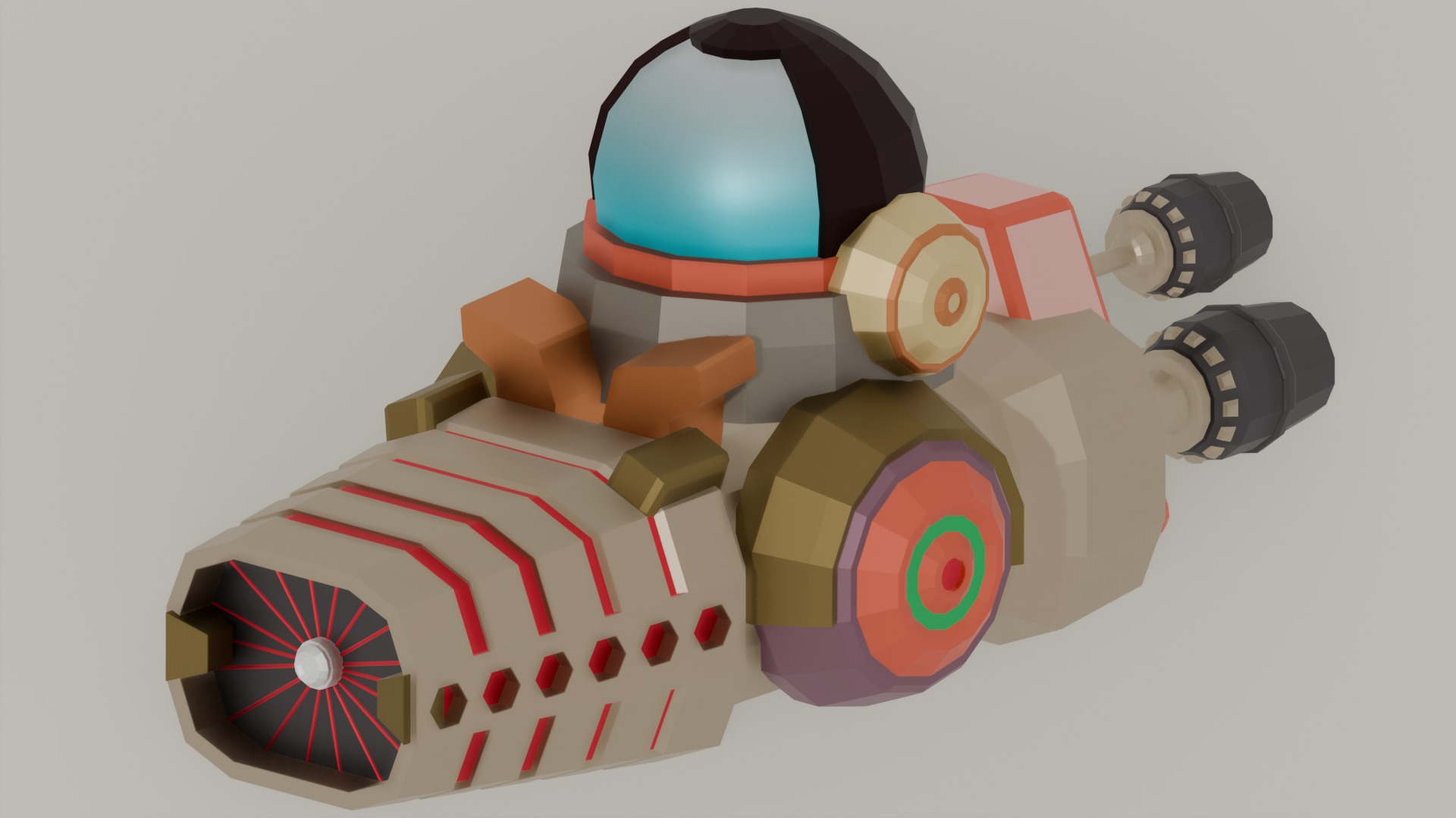 Space Ships Packs Low Poly Low-poly 3D model_10