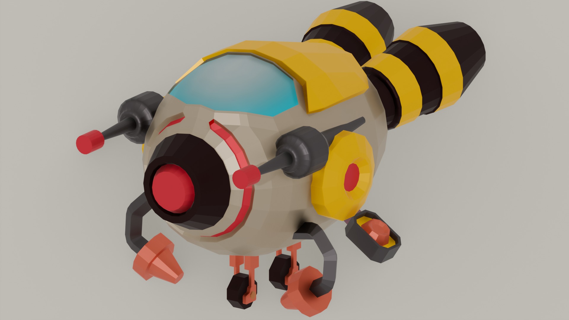 Space Ships Packs Low Poly Low-poly 3D model_3