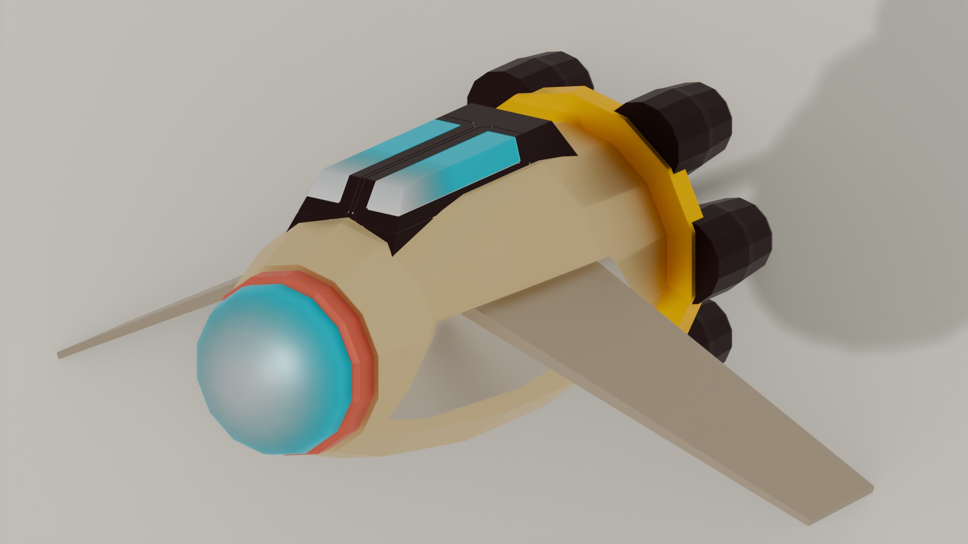 Space Ships Packs Low Poly Low-poly 3D model_13