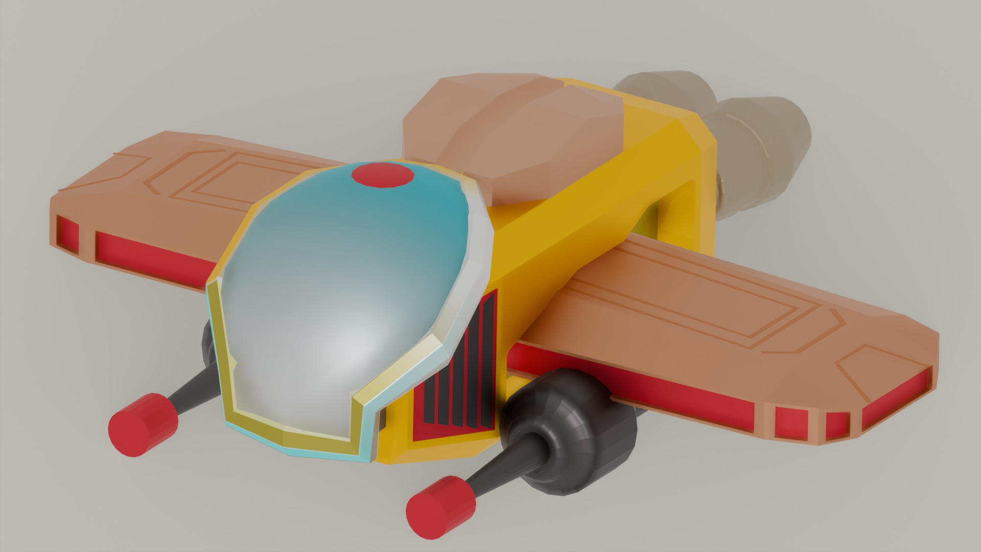 Space Ships Packs Low Poly Low-poly 3D model_9