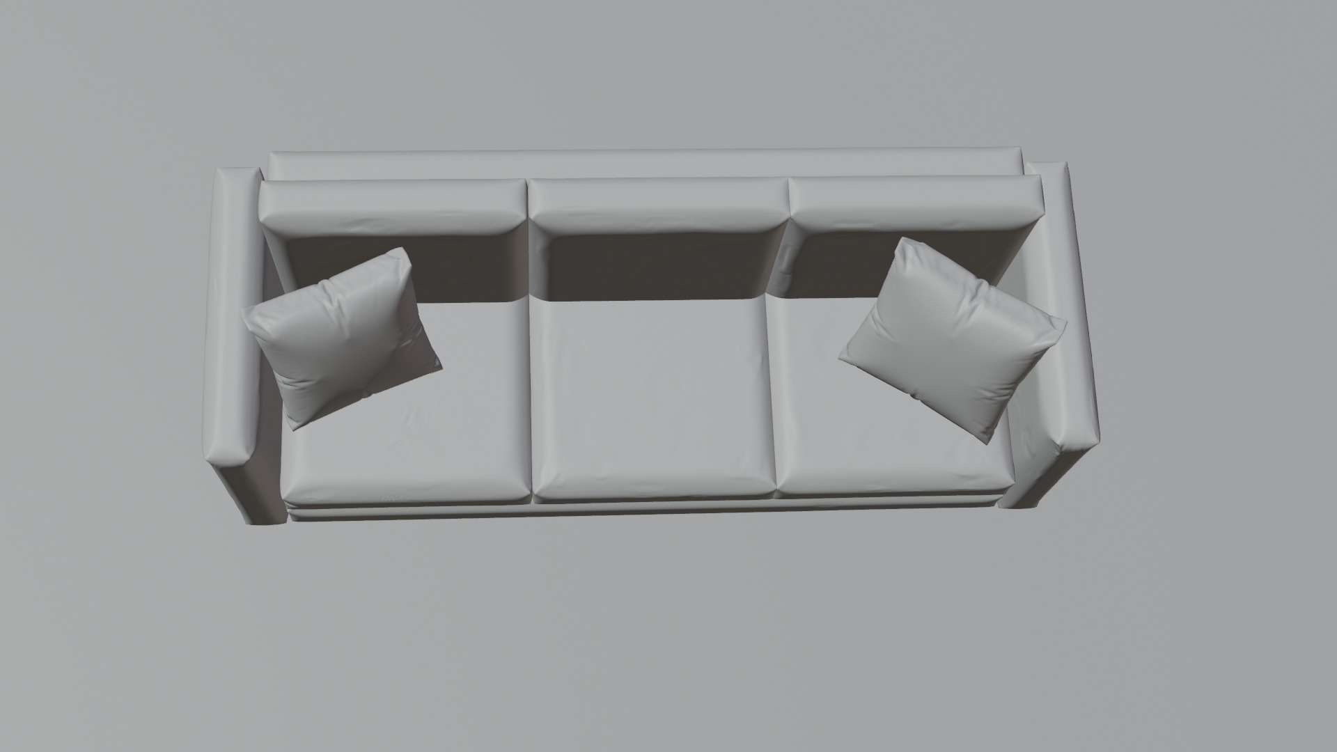 Sofa furniture Low-poly 3D model_4