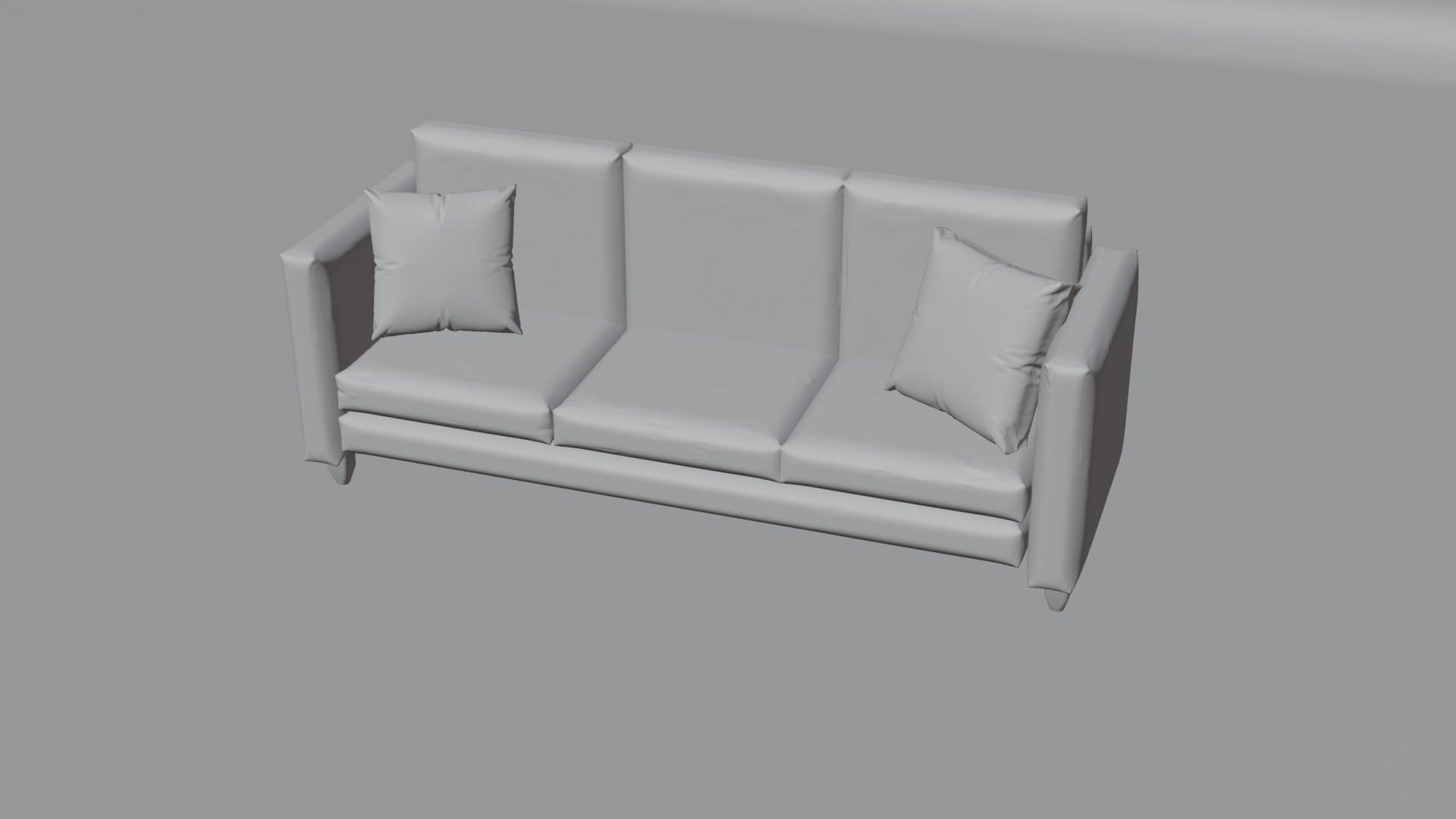 Sofa furniture Low-poly 3D model_5