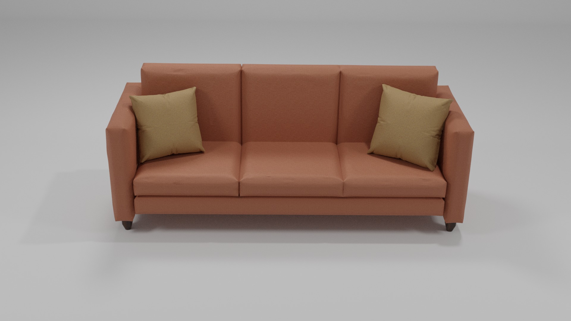 Sofa furniture Low-poly 3D model_1