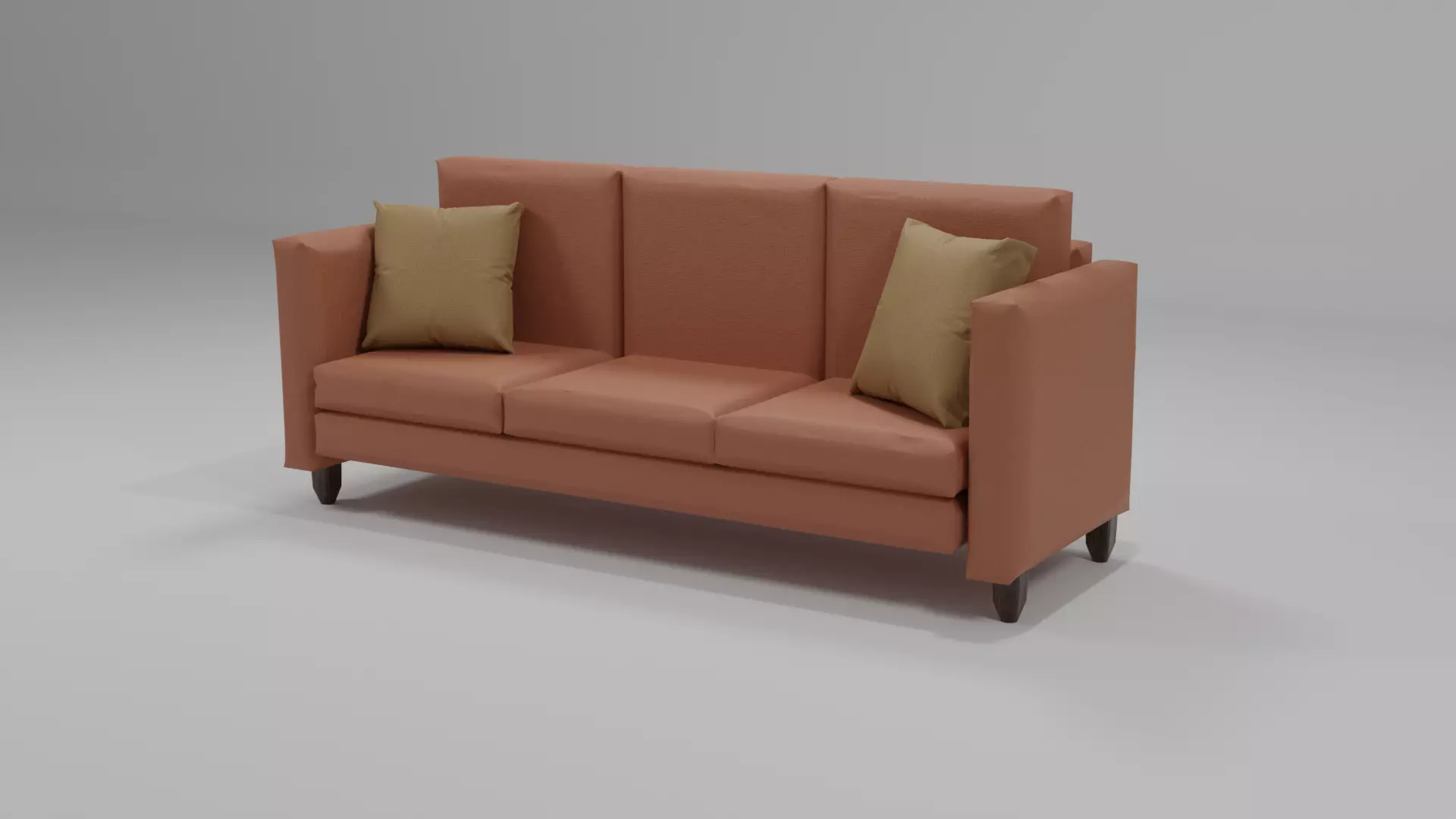 Sofa furniture Low-poly 3D model_0