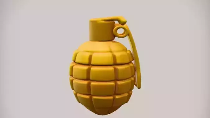 Yellow toy hand grenade
