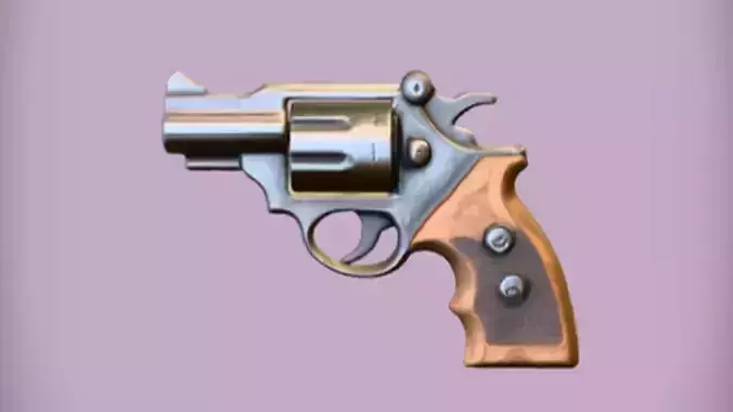 Wood handled revolver