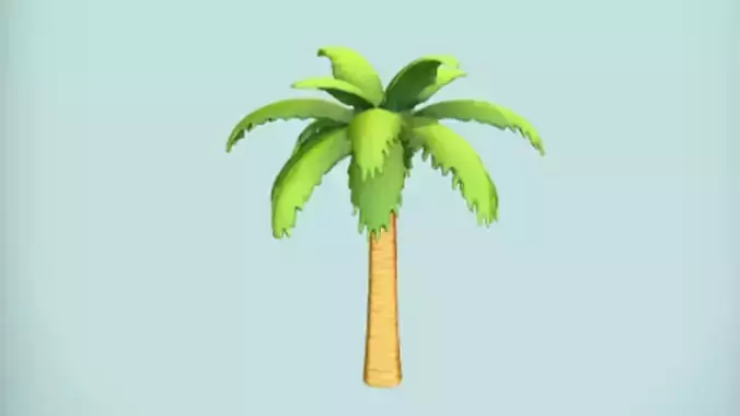 tall palm tree with green leaves