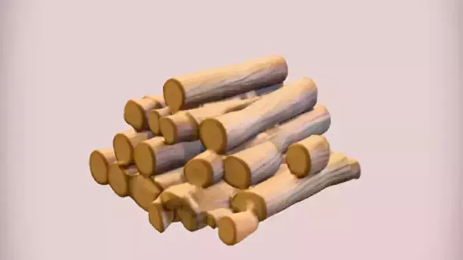 stack of wooden logs